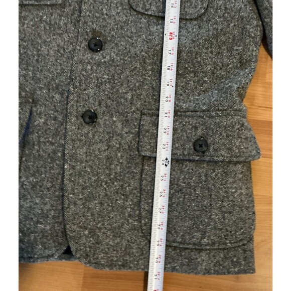 Operations NYC Men's Tweed Wool Blend Blazer 44R Gray Sport‎ Coat Elbow Patches - Picture 12 of 13